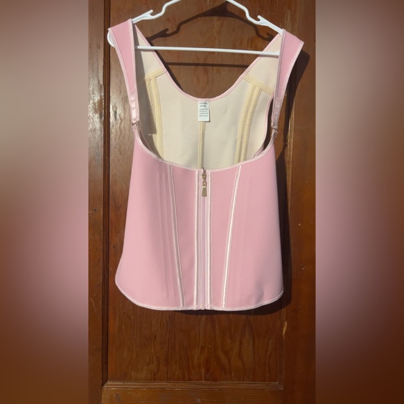 Pink Zip-Up Corset Top - Picture 1 of 3